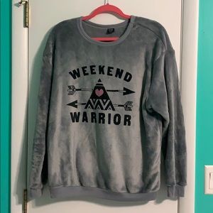 Weekend Warrior Fuzzy Sweatshirt